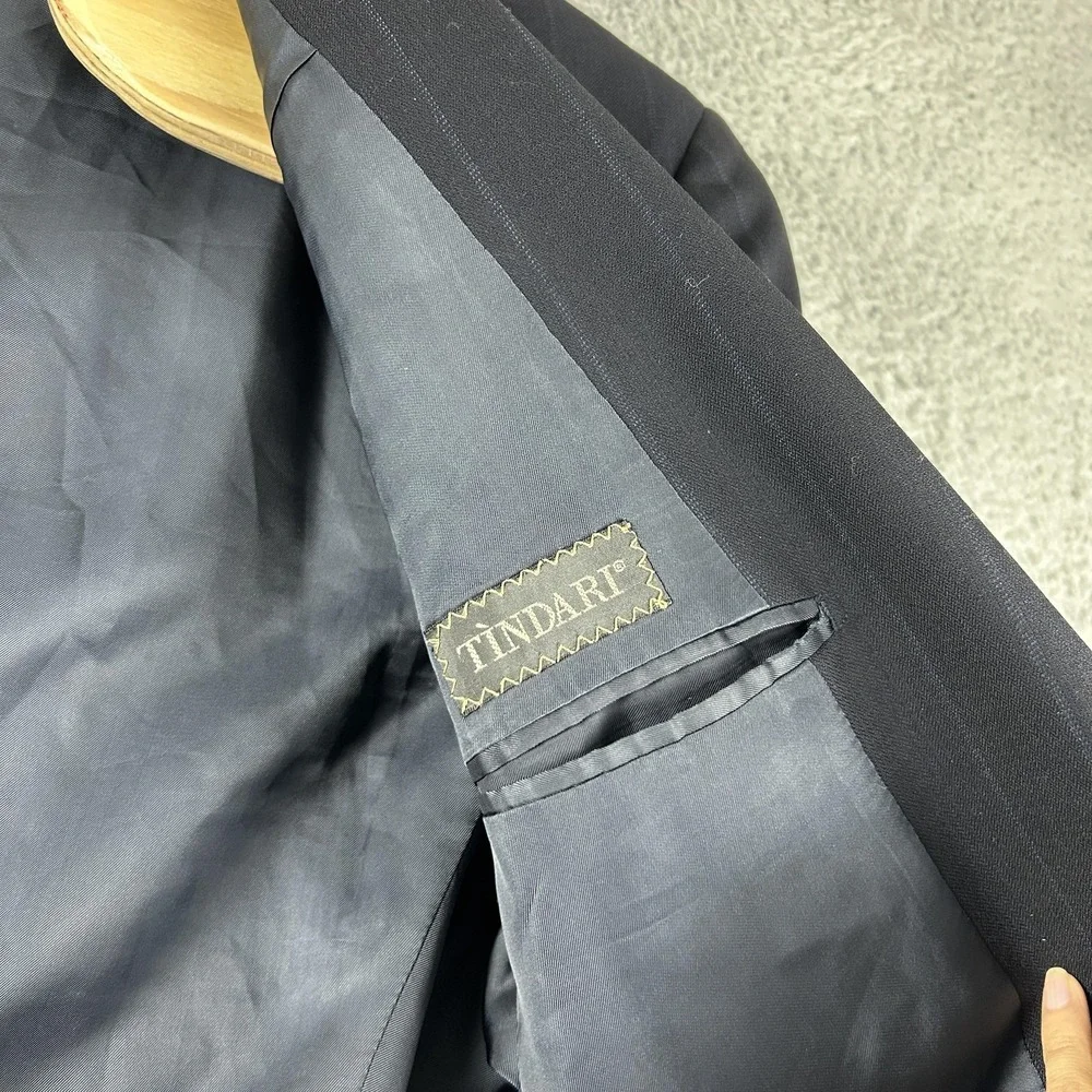 Ermenegildo Zegna Tindari Blazer Sport Coat Mens Navy‎ Pinstripe Wool Two Button